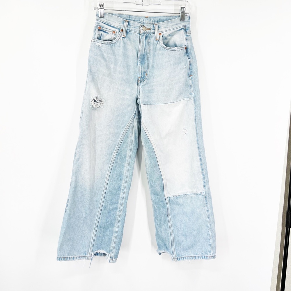 Etica Devon Wide Leg High Rise Jeans Light Wash